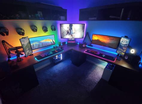 Finally finished the office! | Computer gaming room, Video game rooms, Gaming room setup