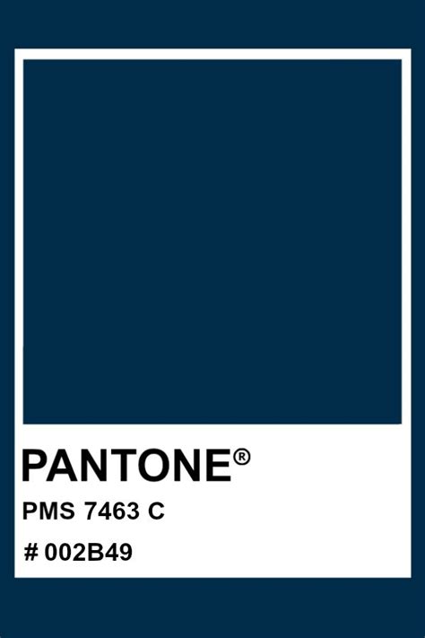 PANTONE 7463 C #pantone #color #PMS #hex #darkblue | Pantone color chart, Pantone colour ...