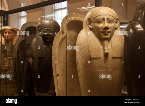 Egyptian sarcophagi in the Louvre Museum, Paris Stock Photo - Alamy