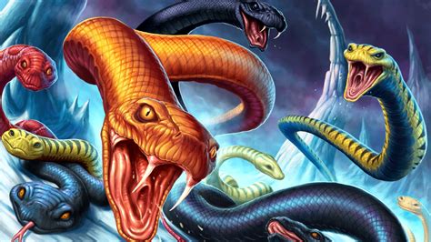 Vivid Serpents: A Colorful Encounter with Snakes