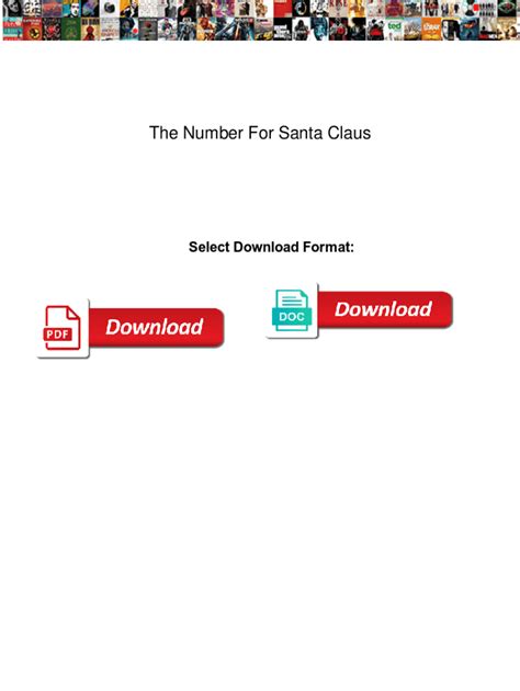 Fillable Online The Number For Santa Claus. The Number For Santa Claus ...