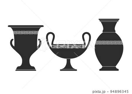 Vase silhouettes set. Various antique ceramic...のイラスト素材 [94896345] - PIXTA