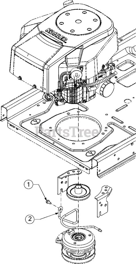 Cub Cadet RZT-S50 (17WRCBDQ010) - Cub Cadet 50" RZT Zero-Turn Mower (2016) Clutch Keeper Parts ...