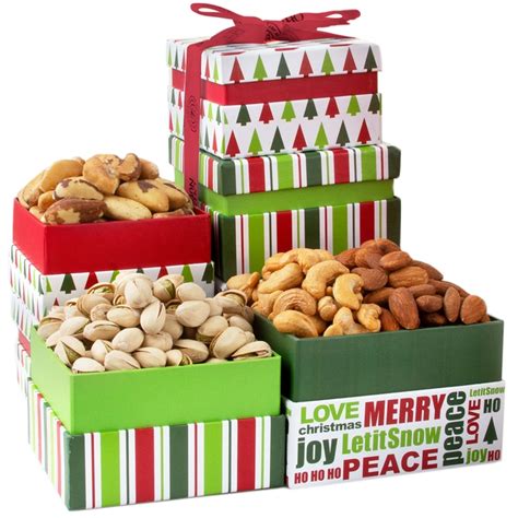 Oh! Nuts® Gourmet Nuts Gift Basket Tower | Christmas Holiday Fresh Gourmet Nut Assortment Gifts ...