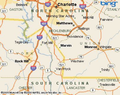 Marvin, North Carolina Area Map & More