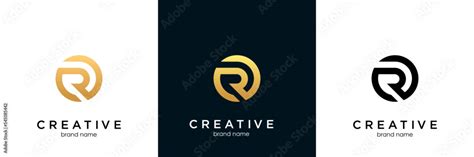 Letter R Circle Logo Design Element Stock Vector | Adobe Stock