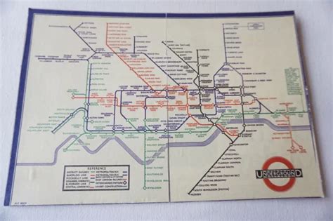 ENLARGED HARRY BECK Railway Tube Map London Transport Underground £19. ...