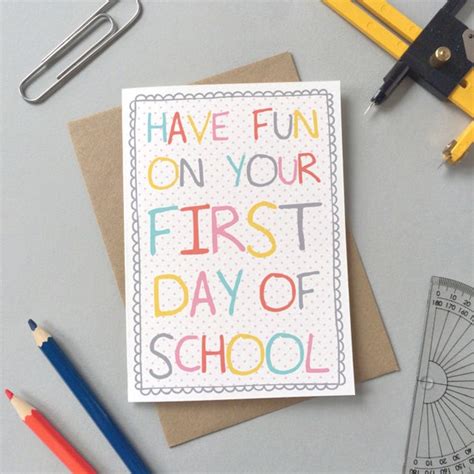 First Day of School Card