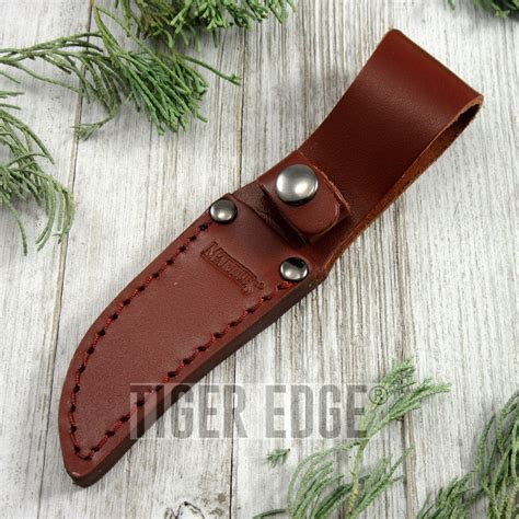 FIXED-BLADE KNIFE SHEATH Marbles Brown Leather Belt Sheath - For blades ...