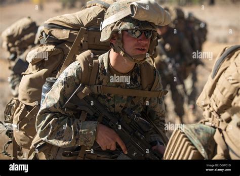 U.S. Marines from 1st Battalion, 5th Marine Regiment (1/5), 1st Marine Division from Camp ...