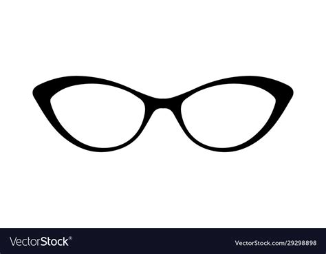 Sunglasses or glasses silhouette Royalty Free Vector Image