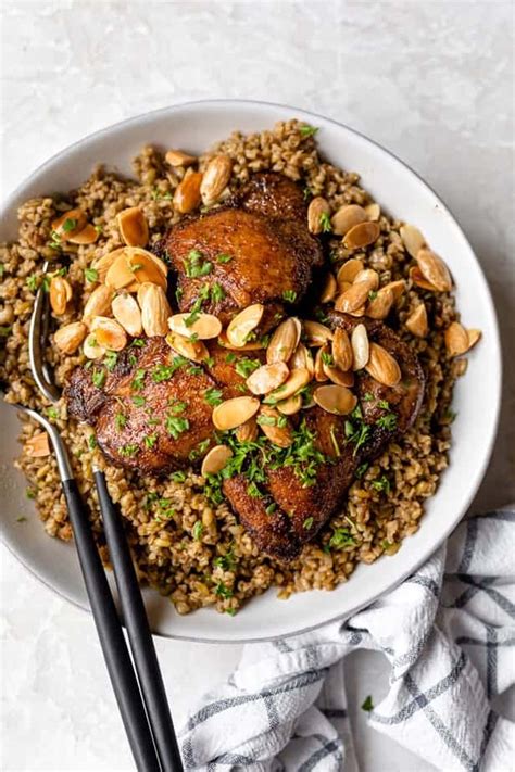 Chicken with Freekeh {Authentic Lebanese Recipe} | FeelGoodFoodie