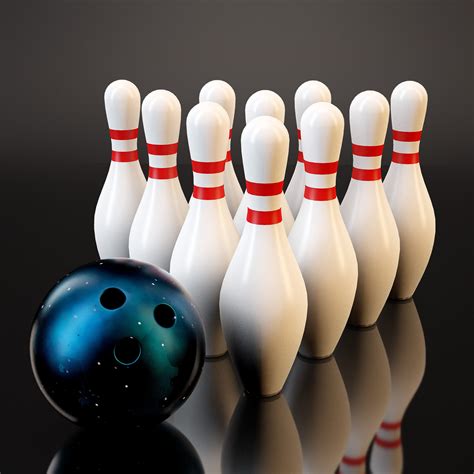 bowling ball pins 3d max
