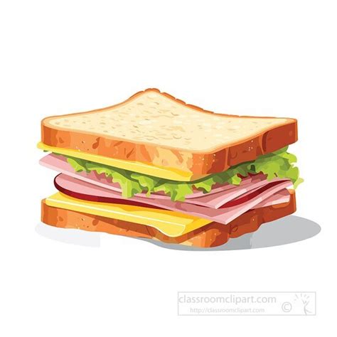 Sandwich Clipart-ham cheese sandwich clip art