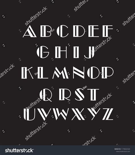 Vector Illustration Alphabet Font Capital Letters Stock Vector (Royalty Free) 1179602320 ...