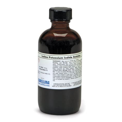 Iodine-Potassium Iodide Solution, Laboratory Grade, 100 mL | Carolina.com