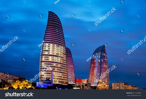 Baku - March 9, 2014: Flame Towers On March 9 In Azerbaijan, Baku ...