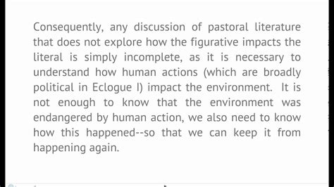 Introduction to Literature and the Environment - Lecture 7: Pastoral (conclusion) and Georgic ...