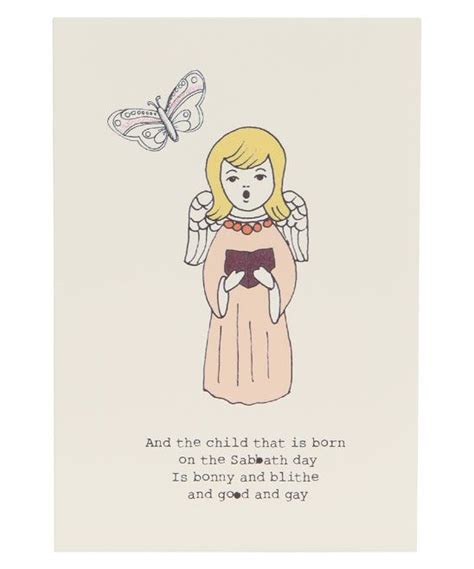 Sunday's Child Nursery Rhyme Greeting Card, Rosie Wonders | Sundays child, Card maker, Cards