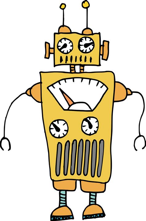 Yellow Robot Transparent Free PNG - PNG Play