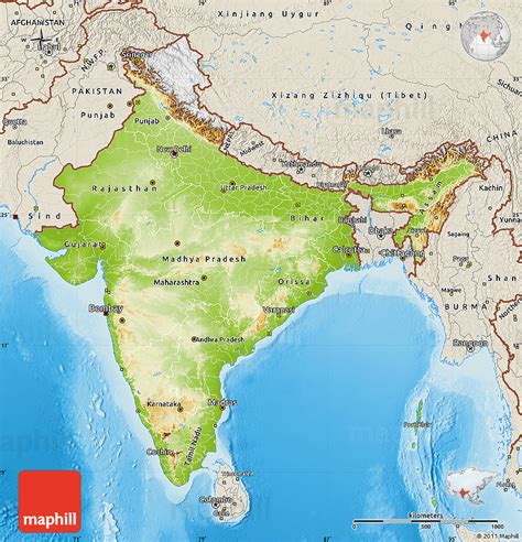 Physical Map Of India India Physical Map India Map Physical Map Map ...