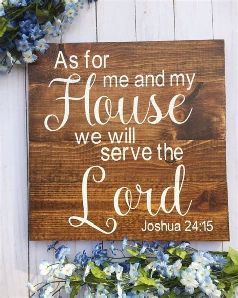 As For Me and My House, Joshua 24:15, Pallet Sign Scripture Wall Art, Verse on Wood, Bible Verse ...