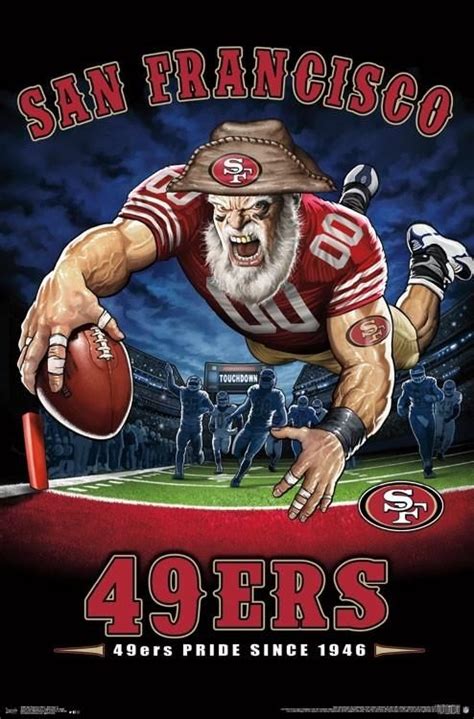 San Francisco 49ers "49ers Pride Since 1946" NFL Theme Art Poster - Liquid Blue/Trends … | Nfl ...