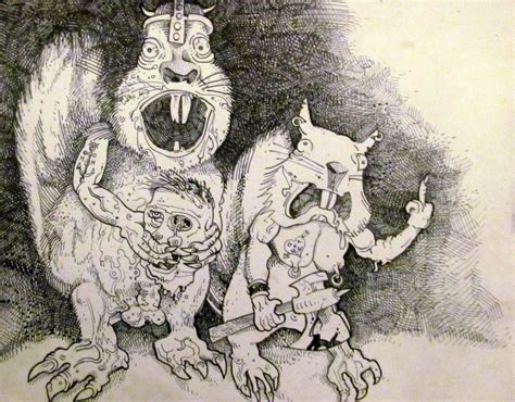 "Horrible Squirrels" -- Papermate Flair Pen. By Dave Brockie of the infamous metal band, Gwar ...