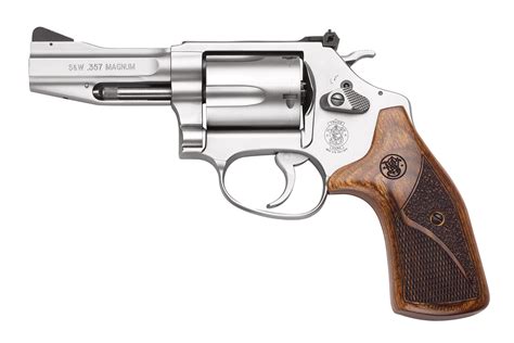 Smith & Wesson 60 Pro Revolver, 357 Magnum, 3 in, Wood Grip, Matte Stainless Finish, 5 rd 178013