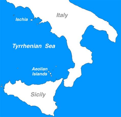 Tyrrhenian Sea Map