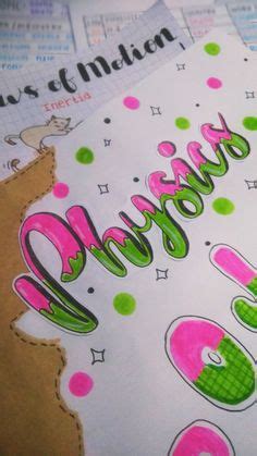 Physics Cover Page | Hand Lettering Art