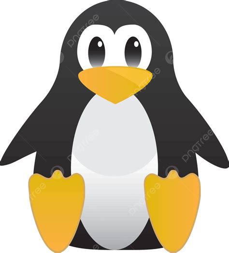 Whimsical Penguin Tuxthe Linux Mascot For Ubuntu Edubuntu And Beyond Vector Design Vector, Pole ...
