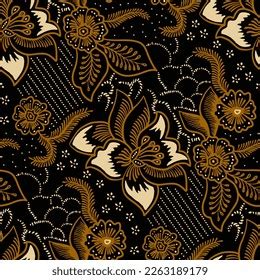 Clasic Indonesian Premium Batik Sogan Pattern Stock Vector (Royalty ...