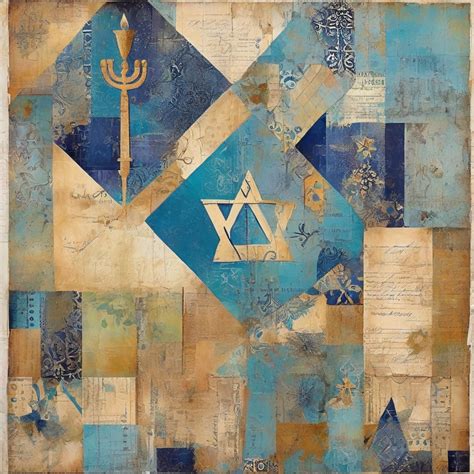 Hanukkah Patchwork Paper Background Free Stock Photo - Public Domain Pictures