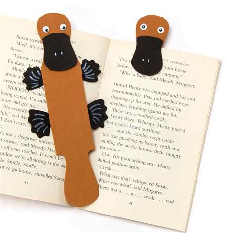 Duck-bill Platypus Bookmark | Baker Ross | Australia crafts, Animal crafts for kids, Crafts for kids