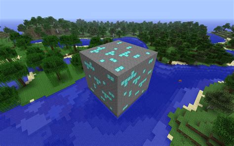 3D Diamond Ore Block Minecraft Map