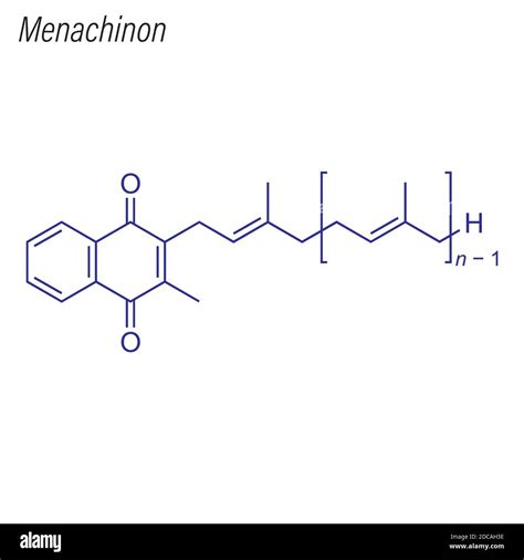 Skeletal formula of Menaquinone. Vitamin K2 chemical molecule Stock Vector Image & Art - Alamy