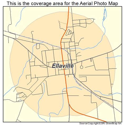 Aerial Photography Map of Ellaville, GA Georgia