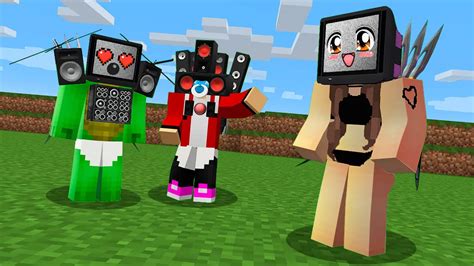 Best of BABY MIKEY TV MAN TITAN & JJ SPEAKER MAN TITAN! LOVE STORY in Minecraft! - Maizen - سی وید