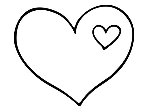 Simple hand drawn heart illustration. Cute valentine's day heart doodle. Love clipart 7439909 ...