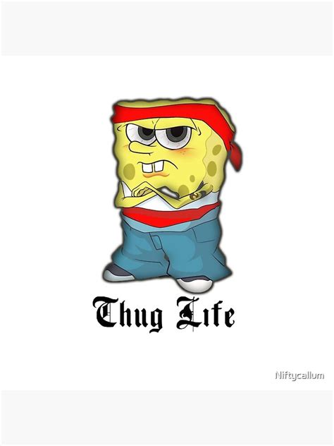 "Spongebob Thug Life" Canvas Print by Niftycallum | Redbubble