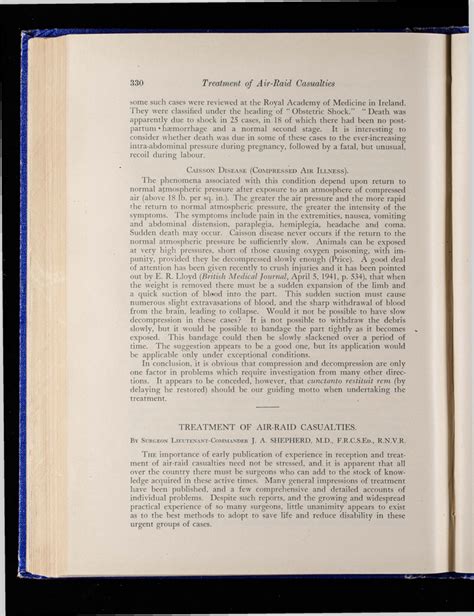 Treatment of Air-Raid Casualties | Journal of The Royal Naval Medical Service