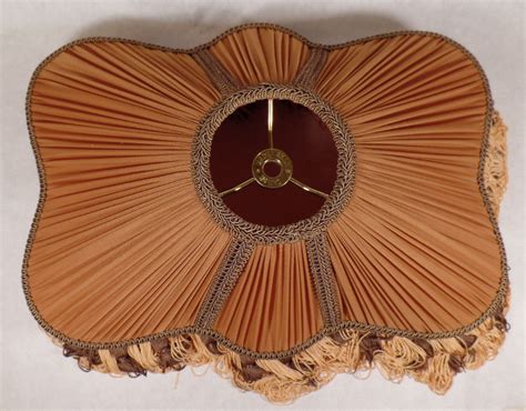 Details about Copper & Brown Deco Style Pleated Polyester Fringed Fabric Table Lamp Shade #779 ...