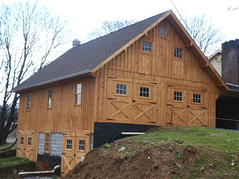 Bank Barn Construction with Wooden Siding