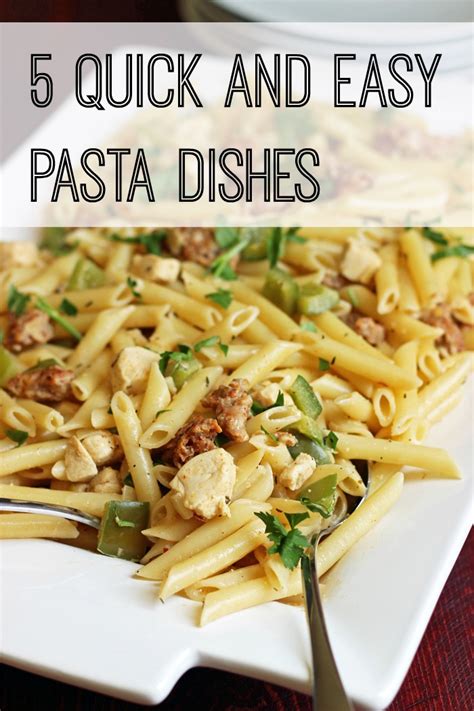 5 Quick and Easy Pasta Dishes - Good Cheap Eats