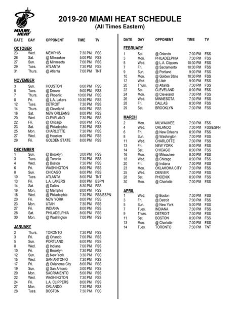 Miami Heat Schedule 2024 - Loren Krysta