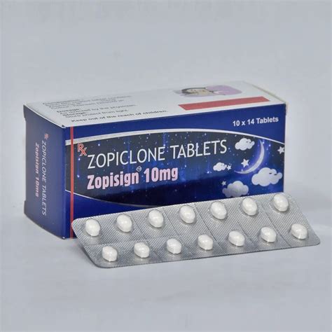 7.5 mg / 10 mg Zopisign Zopiclone Tablets, 140 Pills In A Box ...