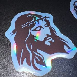 Jesus Stickers. Holographic Faith Sticker Set. Christian Car Stickers. Religious Art Stickers ...