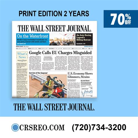 WSJ Print Edition | WSJ Subscription Cost