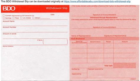 How to Fill-up BDO Withdrawal Slip? | Slip, Words, Save